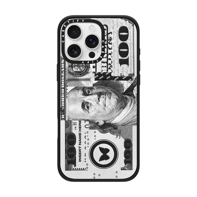 Insert Name Here x CASETiFY iPhone 16 Pro Max ケース マットブラック インパクトケース MagSafe対応 Show Me The Money