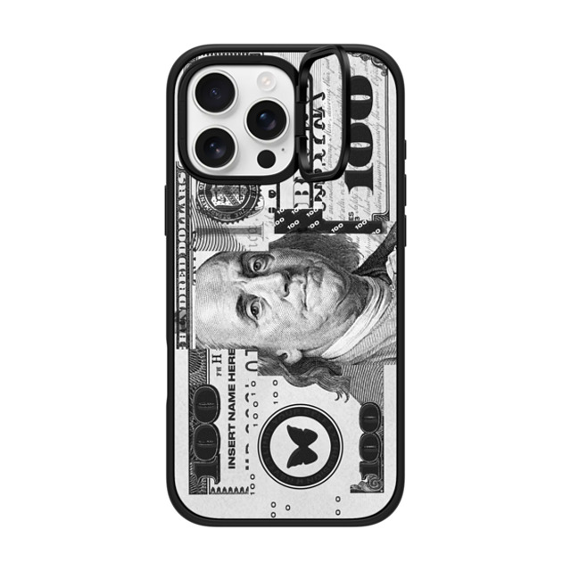 Insert Name Here x CASETiFY iPhone 16 Pro Max ケース マットブラック インパクトリングスタンドケース MagSafe対応 Show Me The Money