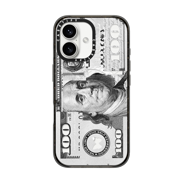 Insert Name Here x CASETiFY iPhone 16 ケース ブラック インパクトケース MagSafe対応 Show Me The Money