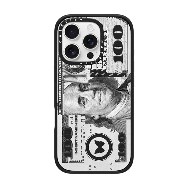 Insert Name Here x CASETiFY iPhone 16 Pro ケース マットブラック インパクトケース Show Me The Money