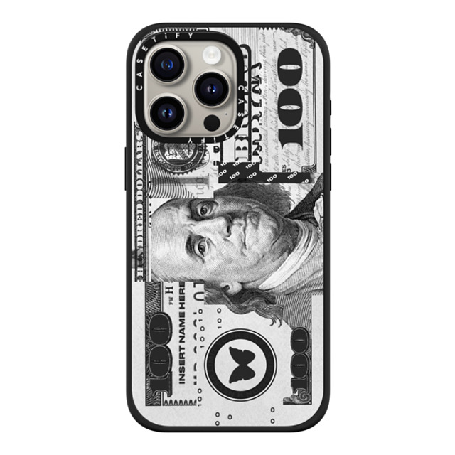 Insert Name Here x CASETiFY iPhone 15 Pro Max ケース マットブラック インパクトケース MagSafe対応 Show Me The Money