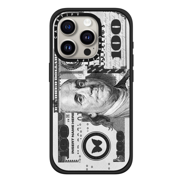 Insert Name Here x CASETiFY iPhone 15 Pro ケース マットブラック インパクトケース MagSafe対応 Show Me The Money