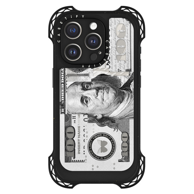 Insert Name Here x CASETiFY iPhone 15 Pro ケース ブラック ウルトラ バウンスケース MagSafe対応 Show Me The Money