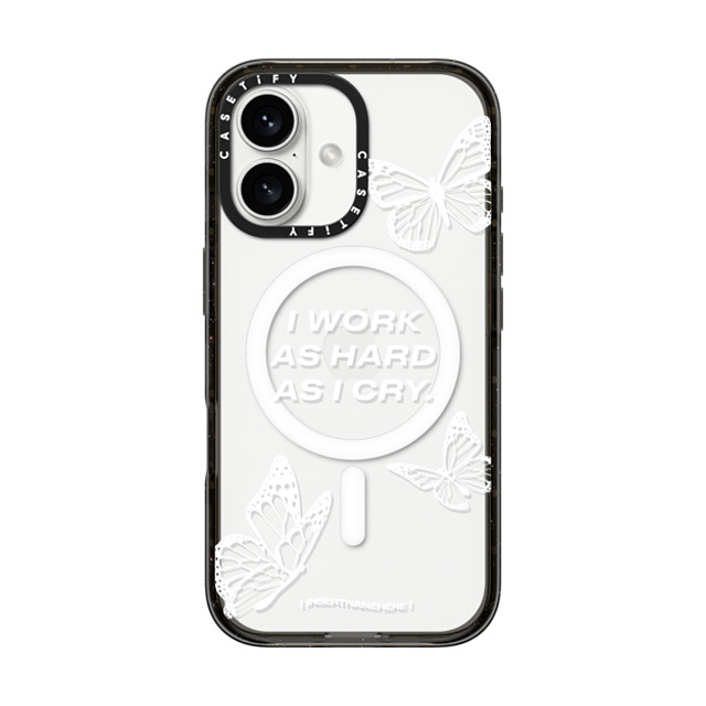 Insert Name Here x CASETiFY iPhone 16 Case Butterfly,Quote Black Impact Case MagSafe Compatible Cry Babe-y Father's Day Insert Name Here x CASETiFY iPhone 16 Case Butterfly,Quote Black Impact Case MagSafe Compatible Cry Babe-y Father's Day