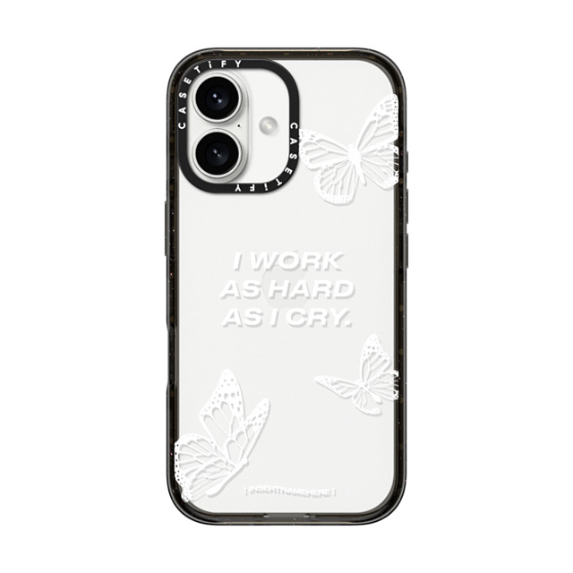 Insert Name Here x CASETiFY iPhone 16 Case Butterfly,Quote Black Impact Case Cry Babe-y Father's Day Insert Name Here x CASETiFY iPhone 16 Case Butterfly,Quote Black Impact Case Cry Babe-y Father's Day