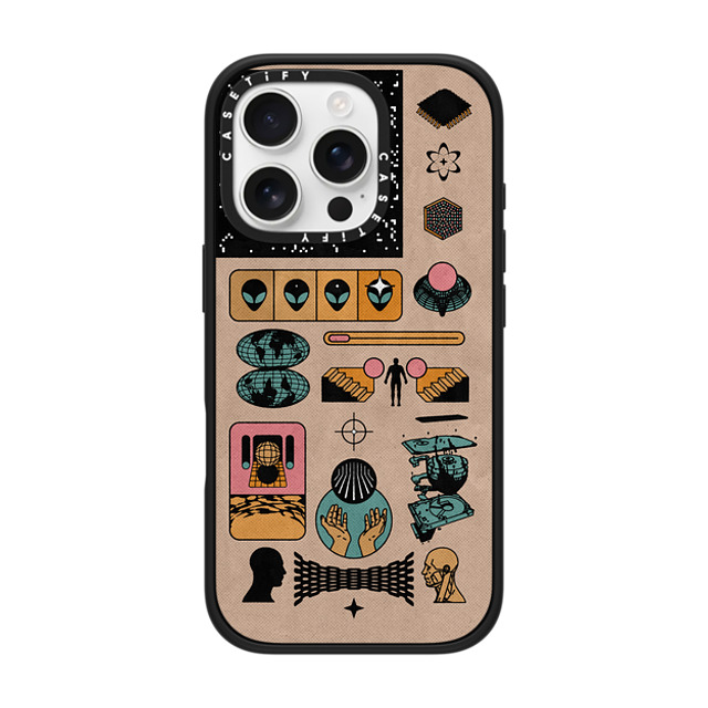 Other Minerals x CASETiFY iPhone 16 Pro Case Pattern,Geometric Matte Black Impact Case MagSafe Compatible Developer Back to School Other Minerals x CASETiFY iPhone 16 Pro Case Pattern,Geometric Matte Black Impact Case MagSafe Compatible Developer Back to School