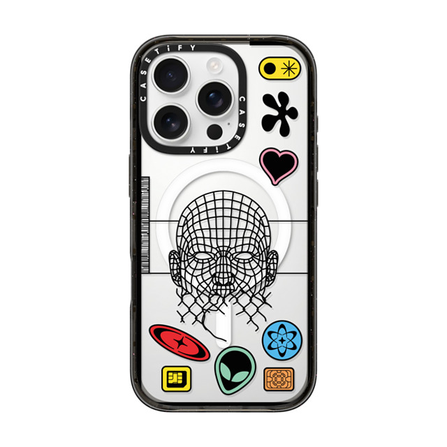 Other Minerals x CASETiFY iPhone 16 Pro Case Geometric,Surrealism Black Impact Case MagSafe Compatible Charms Back to School Other Minerals x CASETiFY iPhone 16 Pro Case Geometric,Surrealism Black Impact Case MagSafe Compatible Charms Back to School