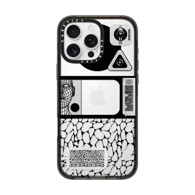 Other Minerals x CASETiFY iPhone 16 Pro Max ケース Sticker,Geometric ブラック インパクトケース Latency by Other Minerals Back to School Other Minerals x CASETiFY iPhone 16 Pro Max ケース Sticker,Geometric ブラック インパクトケース Latency by Other Minerals Back to School