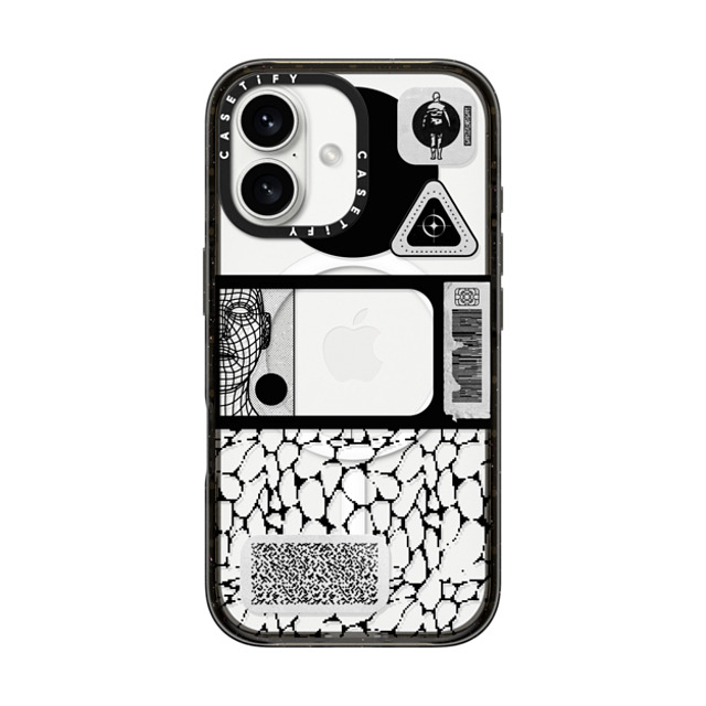 Other Minerals x CASETiFY iPhone 16 Case Sticker,Geometric Black Impact Case MagSafe Compatible Latency by Other Minerals Back to School Other Minerals x CASETiFY iPhone 16 Case Sticker,Geometric Black Impact Case MagSafe Compatible Latency by Other Minerals Back to School