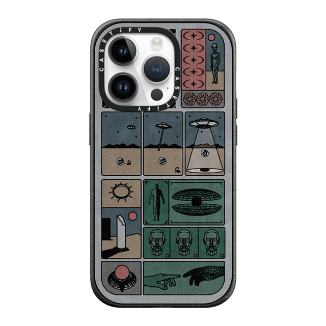 Other Minerals x CASETiFY iPhone 14 Pro ケース マットブラック インパクトケース MagSafe対応 Research by Other Minerals