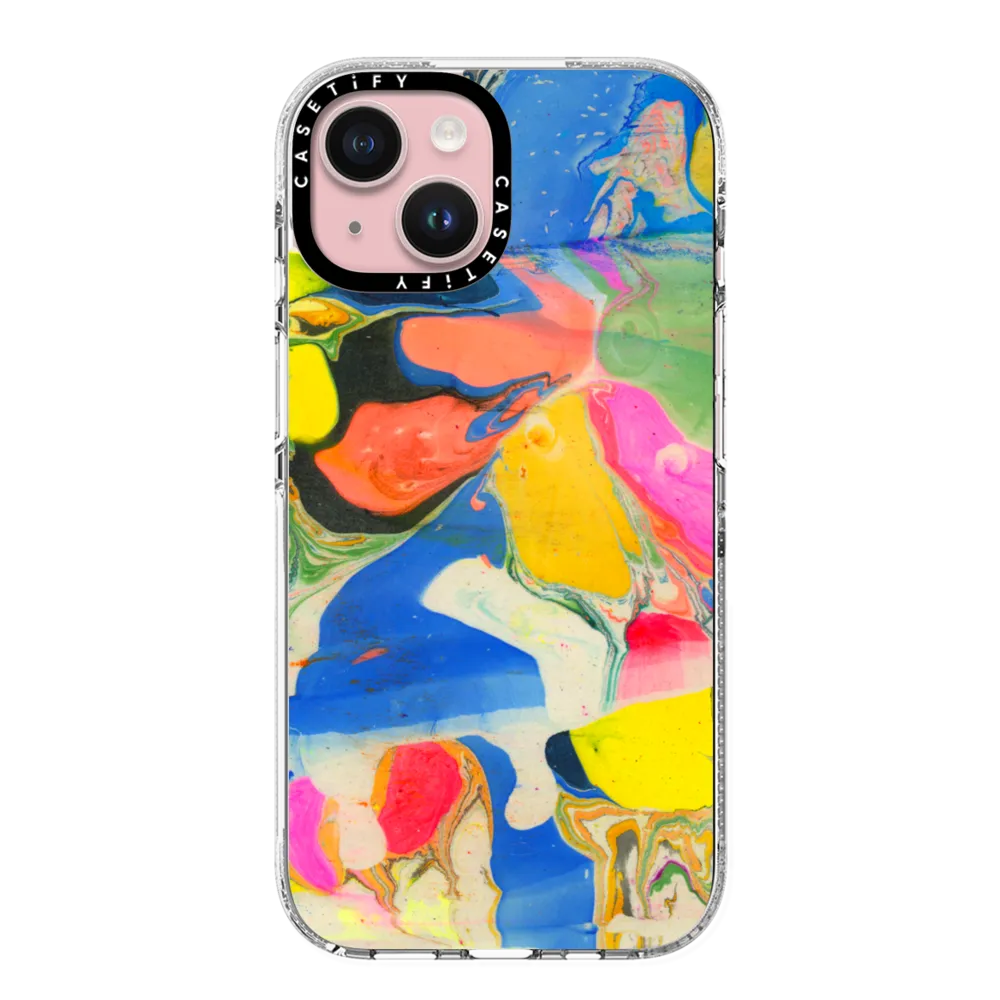 Clear iPhone 15 Case MagSafe Compatible - CANDY MOUNTAIN by lenny the spider