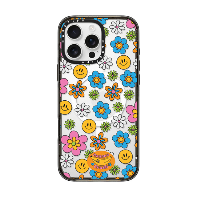 Banana Crush x CASETiFY iPhone 16 Pro Max ケース Y2K ブラック インパクトケース MagSafe対応 Smile! Father's Day Banana Crush x CASETiFY iPhone 16 Pro Max ケース Y2K ブラック インパクトケース MagSafe対応 Smile! Father's Day