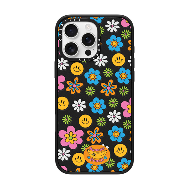Banana Crush x CASETiFY iPhone 16 Pro Max ケース Y2K マットブラック インパクトケース MagSafe対応 Smile! Father's Day Banana Crush x CASETiFY iPhone 16 Pro Max ケース Y2K マットブラック インパクトケース MagSafe対応 Smile! Father's Day