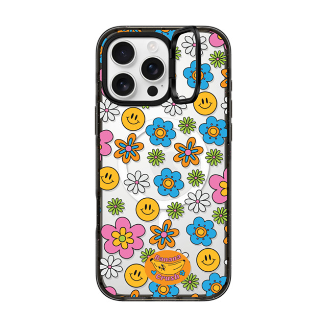 Banana Crush x CASETiFY iPhone 16 Pro Max ケース Y2K ブラック インパクトリングスタンドケース MagSafe対応 Smile! Father's Day Banana Crush x CASETiFY iPhone 16 Pro Max ケース Y2K ブラック インパクトリングスタンドケース MagSafe対応 Smile! Father's Day