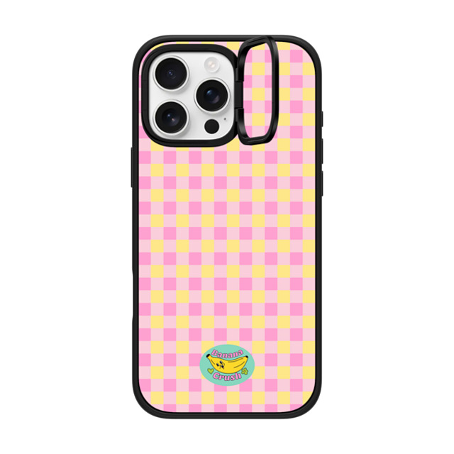 Banana Crush x CASETiFY iPhone 16 Pro Max ケース マットブラック インパクトリングスタンドケース MagSafe対応 Picnic