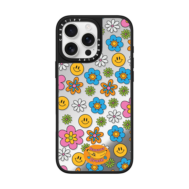 Banana Crush x CASETiFY iPhone 16 Pro Max ケース Y2K Silver on Black ミラーケース MagSafe対応 Smile! Father's Day Banana Crush x CASETiFY iPhone 16 Pro Max ケース Y2K Silver on Black ミラーケース MagSafe対応 Smile! Father's Day
