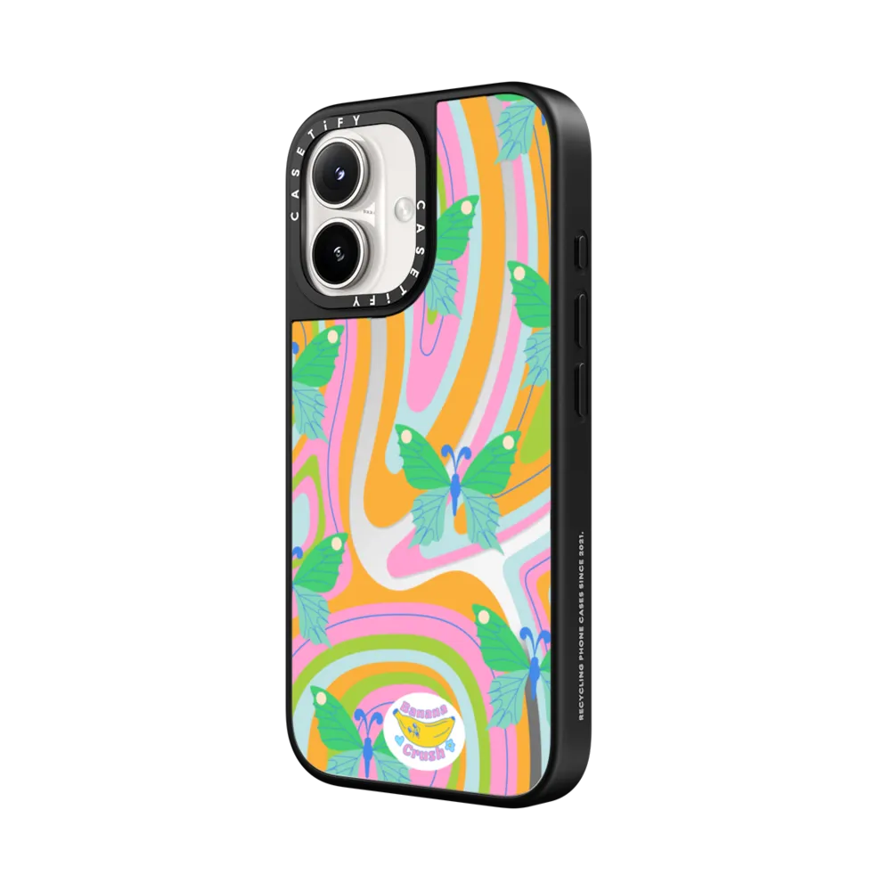 Mirror iPhone 16 Case MagSafe Compatible - Groovy Butterfly