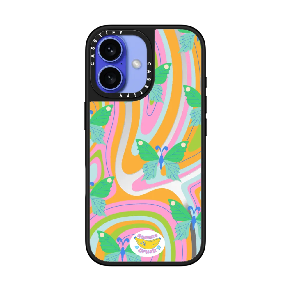 Mirror iPhone 16 Case MagSafe Compatible - Groovy Butterfly