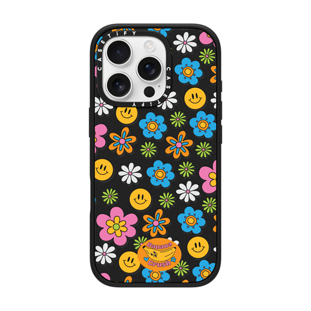 Banana Crush x CASETiFY iPhone 16 Pro ケース Y2K マットブラック インパクトケース MagSafe対応 Smile! Father's Day Banana Crush x CASETiFY iPhone 16 Pro ケース Y2K マットブラック インパクトケース MagSafe対応 Smile! Father's Day