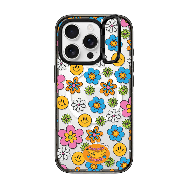 Banana Crush x CASETiFY iPhone 16 Pro ケース Y2K ブラック インパクトリングスタンドケース MagSafe対応 Smile! Father's Day Banana Crush x CASETiFY iPhone 16 Pro ケース Y2K ブラック インパクトリングスタンドケース MagSafe対応 Smile! Father's Day