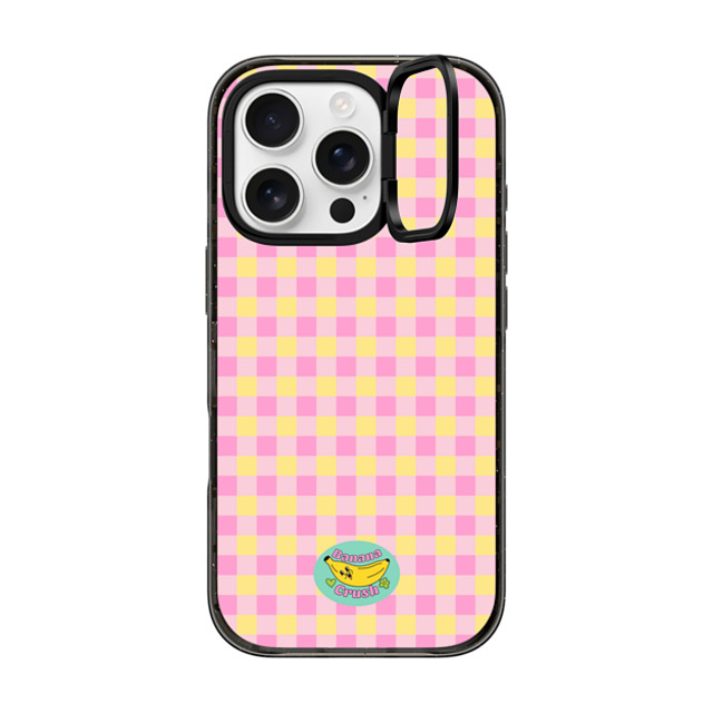 Banana Crush x CASETiFY iPhone 16 Pro ケース ブラック インパクトリングスタンドケース MagSafe対応 Picnic