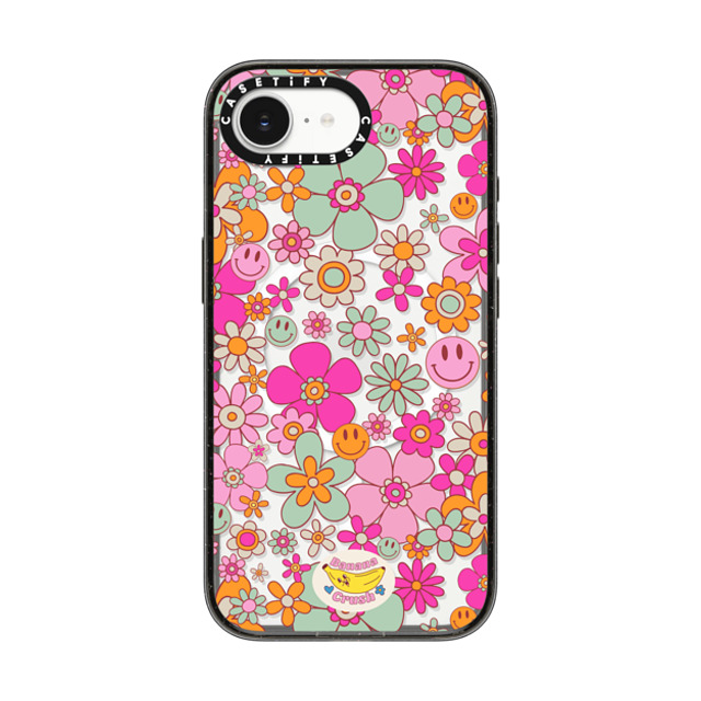 Banana Crush x CASETiFY iPhone 16e ケース Floral,Y2K ブラック インパクトケース MagSafe対応 Groovy Pattern Clear Father's Day Banana Crush x CASETiFY iPhone 16e ケース Floral,Y2K ブラック インパクトケース MagSafe対応 Groovy Pattern Clear Father's Day