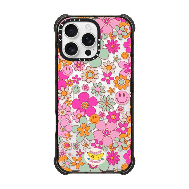 Banana Crush x CASETiFY iPhone 16 Pro Max Case Black ウルトラ インパクトケース MagSafe 対応 Groovy Pattern Clear Banana Crush x CASETiFY iPhone 16 Pro Max Case Black ウルトラ インパクトケース MagSafe 対応 Groovy Pattern Clear