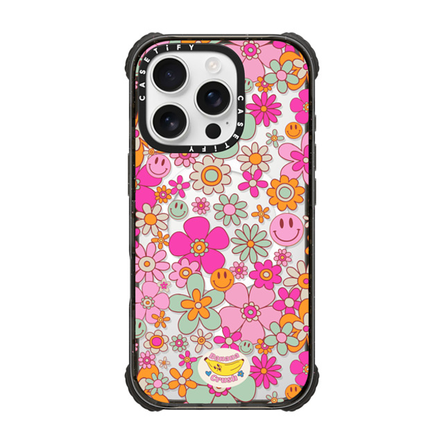 Banana Crush x CASETiFY iPhone 16 Pro ケース Floral,Y2K ブラック ウルトラ インパクトケース MagSafe 対応 Groovy Pattern Clear Father's Day Banana Crush x CASETiFY iPhone 16 Pro ケース Floral,Y2K ブラック ウルトラ インパクトケース MagSafe 対応 Groovy Pattern Clear Father's Day