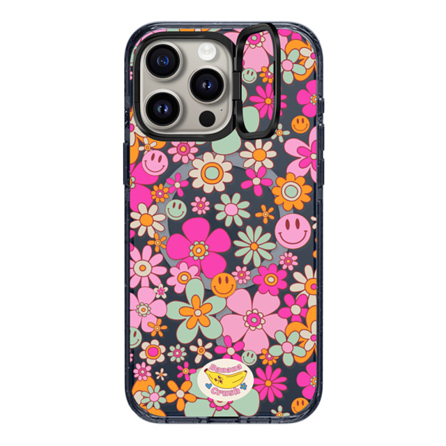 Banana Crush x CASETiFY iPhone 15 Pro Max ケース Floral,Y2K Classic Blue インパクトリングスタンドケース MagSafe対応 Groovy Pattern Clear Father's Day Banana Crush x CASETiFY iPhone 15 Pro Max ケース Floral,Y2K Classic Blue インパクトリングスタンドケース MagSafe対応 Groovy Pattern Clear Father's Day
