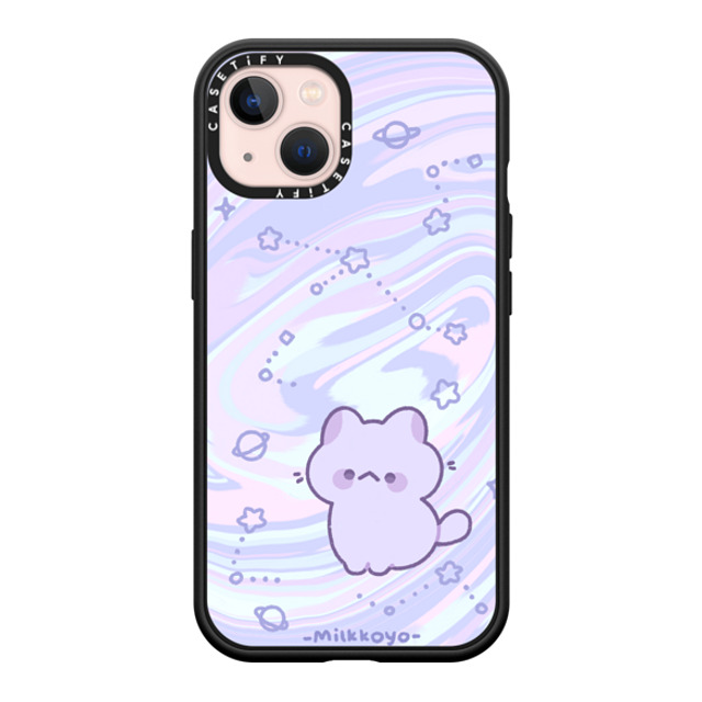 milkkoyo x CASETiFY iPhone 13 ケース マットブラック インパクトケース MagSafe対応 Space Kitty by Milkkoyo