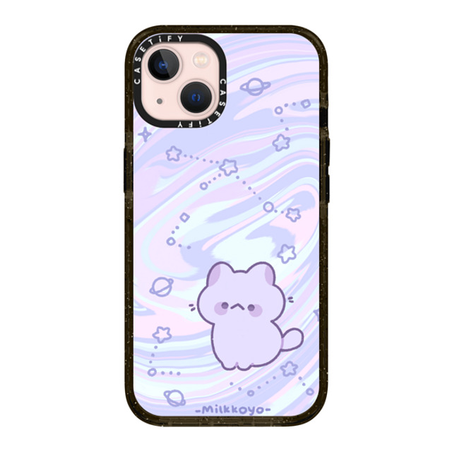 milkkoyo x CASETiFY iPhone 13 ケース ブラック インパクトケース Space Kitty by Milkkoyo