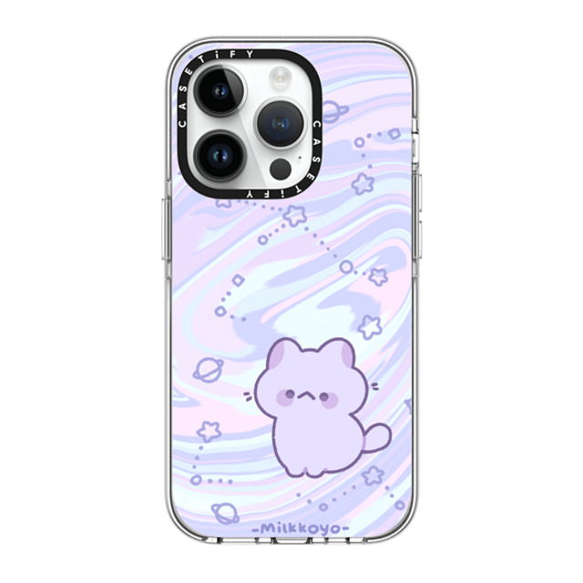 milkkoyo x CASETiFY iPhone 14 Pro ケース クリア クリア ケース MagSafe対応 Space Kitty by Milkkoyo