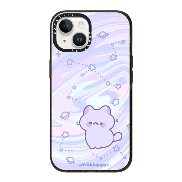 milkkoyo x CASETiFY iPhone 14 ケース ブラック インパクトケース Space Kitty by Milkkoyo