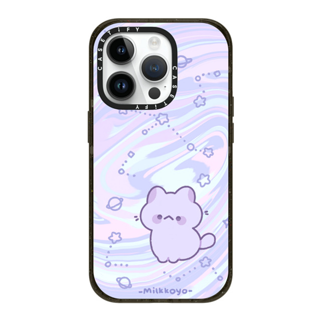 milkkoyo x CASETiFY iPhone 14 Pro ケース ブラック インパクトケース MagSafe対応 Space Kitty by Milkkoyo