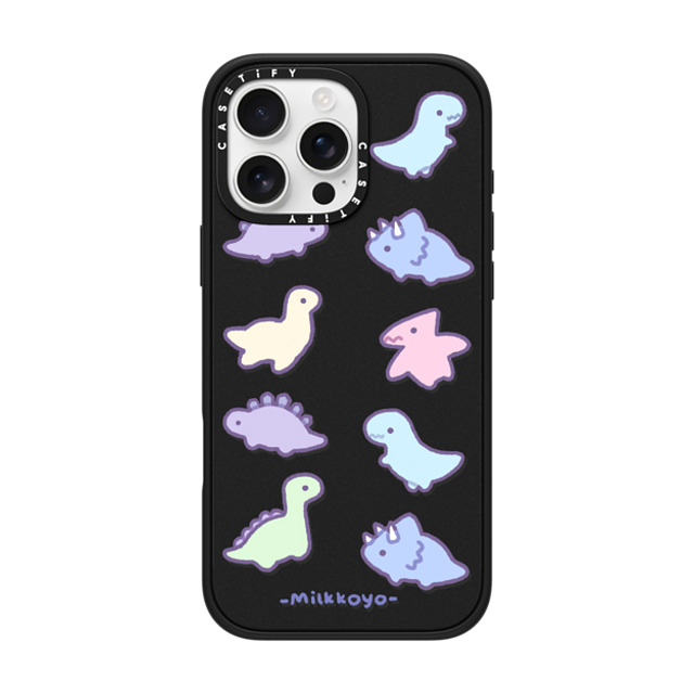 milkkoyo x CASETiFY iPhone 16 Pro Max ケース Animal,Cartoon マットブラック インパクトケース MagSafe対応 Dinosaurs by Milkkoyo Father's Day milkkoyo x CASETiFY iPhone 16 Pro Max ケース Animal,Cartoon マットブラック インパクトケース MagSafe対応 Dinosaurs by Milkkoyo Father's Day