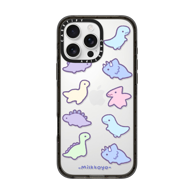 milkkoyo x CASETiFY iPhone 16 Pro Max ケース Animal,Cartoon ブラック インパクトケース Dinosaurs by Milkkoyo Father's Day milkkoyo x CASETiFY iPhone 16 Pro Max ケース Animal,Cartoon ブラック インパクトケース Dinosaurs by Milkkoyo Father's Day