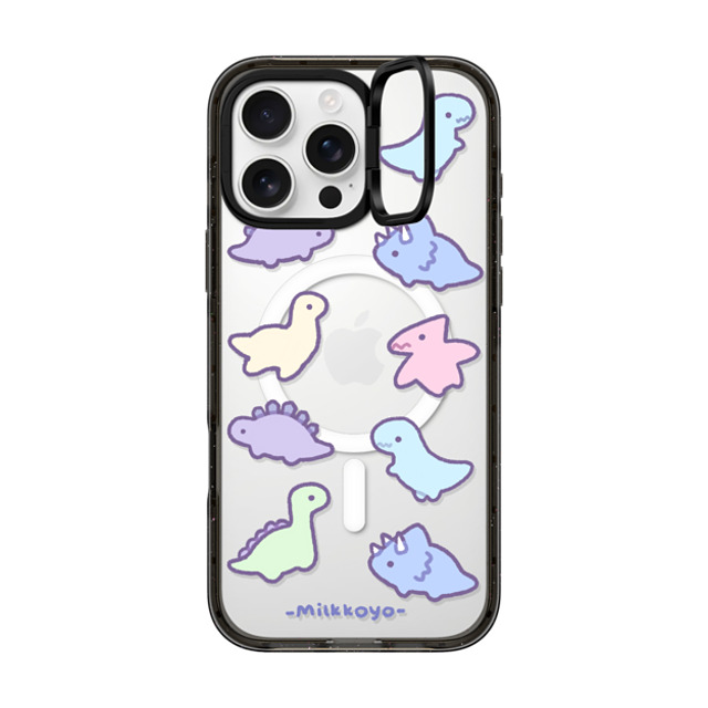 milkkoyo x CASETiFY iPhone 16 Pro Max ケース Animal,Cartoon ブラック インパクトリングスタンドケース MagSafe対応 Dinosaurs by Milkkoyo Father's Day milkkoyo x CASETiFY iPhone 16 Pro Max ケース Animal,Cartoon ブラック インパクトリングスタンドケース MagSafe対応 Dinosaurs by Milkkoyo Father's Day