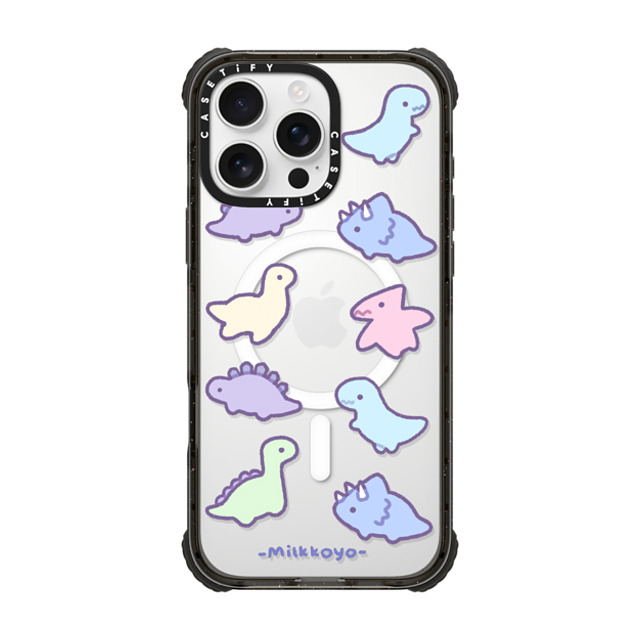 milkkoyo x CASETiFY iPhone 16 Pro Max ケース Animal,Cartoon ブラック ウルトラ インパクトケース MagSafe 対応 Dinosaurs by Milkkoyo Father's Day milkkoyo x CASETiFY iPhone 16 Pro Max ケース Animal,Cartoon ブラック ウルトラ インパクトケース MagSafe 対応 Dinosaurs by Milkkoyo Father's Day