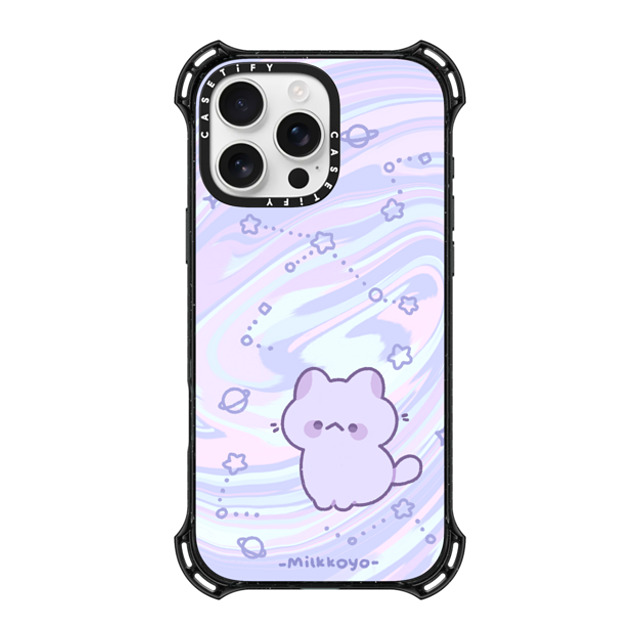 milkkoyo x CASETiFY iPhone 16 Pro Max ケース ブラック バウンスケース Space Kitty by Milkkoyo