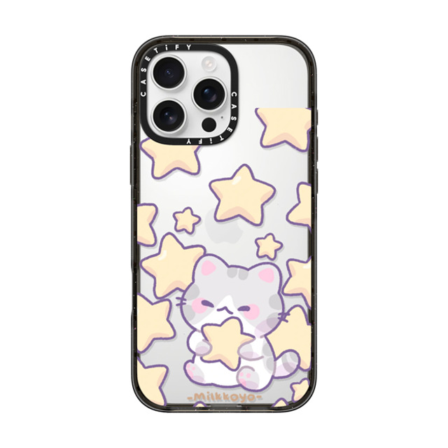 milkkoyo x CASETiFY iPhone 16 Pro Max ケース Cat,Star ブラック インパクトケース Stars Phone Case Back to School milkkoyo x CASETiFY iPhone 16 Pro Max ケース Cat,Star ブラック インパクトケース Stars Phone Case Back to School
