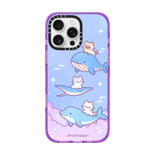 milkkoyo x CASETiFY iPhone 16 Pro Max ケース Cat,Star パープル インパクトケース MagSafe対応 Cloudy Seas Phone Case Back to School milkkoyo x CASETiFY iPhone 16 Pro Max ケース Cat,Star パープル インパクトケース MagSafe対応 Cloudy Seas Phone Case Back to School