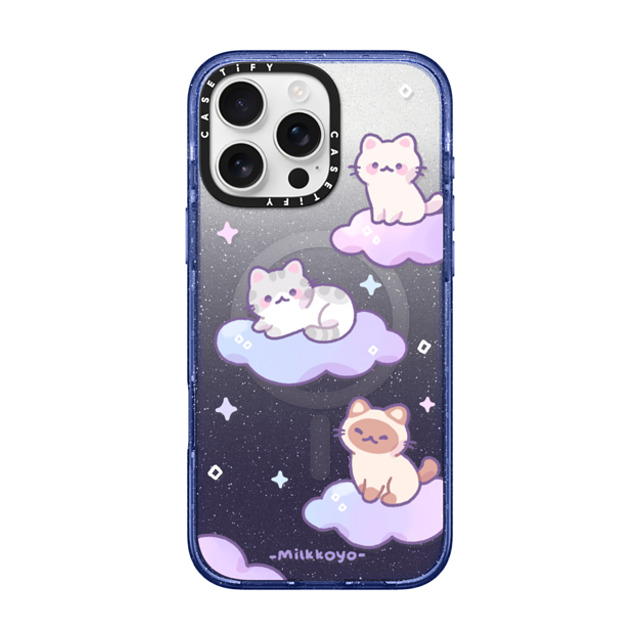 milkkoyo x CASETiFY iPhone 16 Pro Max ケース Cat,Star Glitter Indigo インパクトケース MagSafe対応 Cloud Kitties Phone Case Back to School milkkoyo x CASETiFY iPhone 16 Pro Max ケース Cat,Star Glitter Indigo インパクトケース MagSafe対応 Cloud Kitties Phone Case Back to School