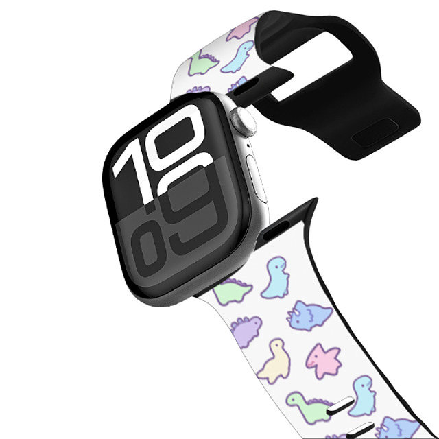 milkkoyo x CASETiFY Apple Watch Band Series 10 (46mm) ブラック インパクト バンド Dinosaurs by Milkkoyo