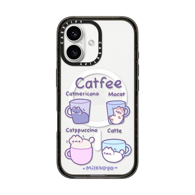 milkkoyo x CASETiFY iPhone 16 Case Animal,Cartoon Black Impact Case MagSafe Compatible Catfee by Milkkoyo Father's Day milkkoyo x CASETiFY iPhone 16 Case Animal,Cartoon Black Impact Case MagSafe Compatible Catfee by Milkkoyo Father's Day