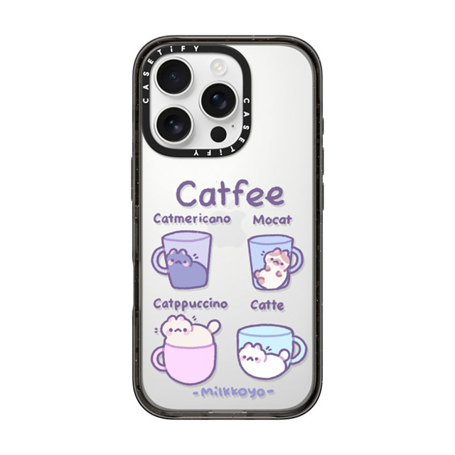 milkkoyo x CASETiFY iPhone 16 Pro ケース Animal,Cartoon ブラック インパクトケース Catfee by Milkkoyo Father's Day milkkoyo x CASETiFY iPhone 16 Pro ケース Animal,Cartoon ブラック インパクトケース Catfee by Milkkoyo Father's Day