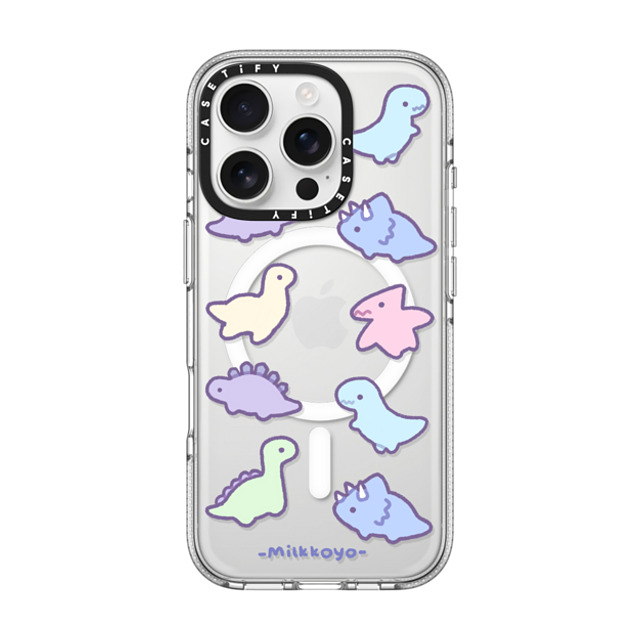 milkkoyo x CASETiFY iPhone 16 Pro ケース Animal,Cartoon クリア クリア ケース MagSafe対応 Dinosaurs by Milkkoyo Father's Day milkkoyo x CASETiFY iPhone 16 Pro ケース Animal,Cartoon クリア クリア ケース MagSafe対応 Dinosaurs by Milkkoyo Father's Day