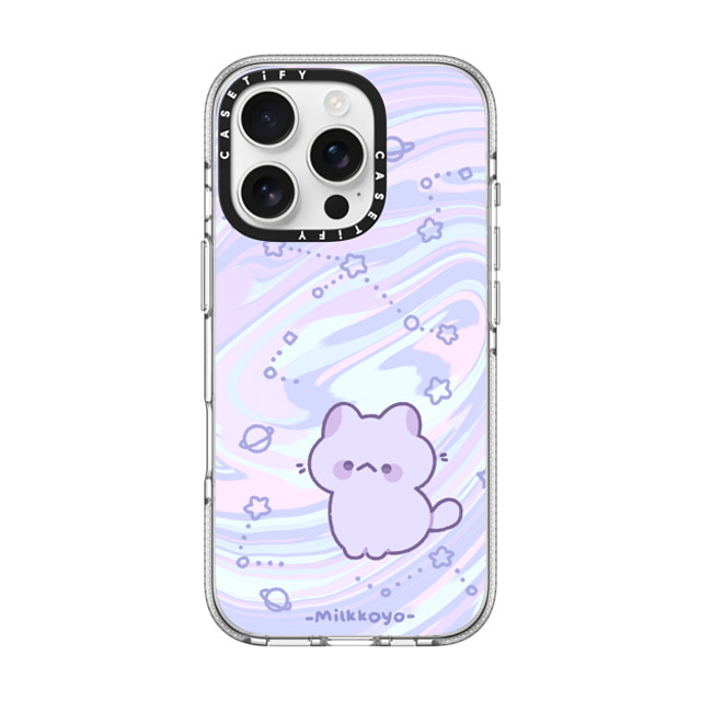 milkkoyo x CASETiFY iPhone 16 Pro ケース クリア クリア ケース MagSafe対応 Space Kitty by Milkkoyo