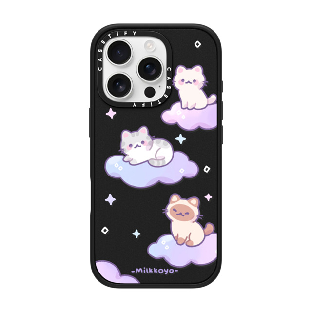 milkkoyo x CASETiFY iPhone 16 Pro Case Cat,Star Matte Black Impact Case MagSafe Compatible Cloud Kitties Phone Case Back to School milkkoyo x CASETiFY iPhone 16 Pro Case Cat,Star Matte Black Impact Case MagSafe Compatible Cloud Kitties Phone Case Back to School