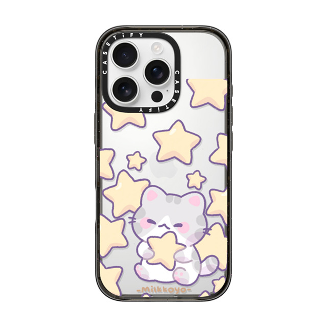 milkkoyo x CASETiFY iPhone 16 Pro ケース Cat,Star ブラック インパクトケース Stars Phone Case Back to School milkkoyo x CASETiFY iPhone 16 Pro ケース Cat,Star ブラック インパクトケース Stars Phone Case Back to School