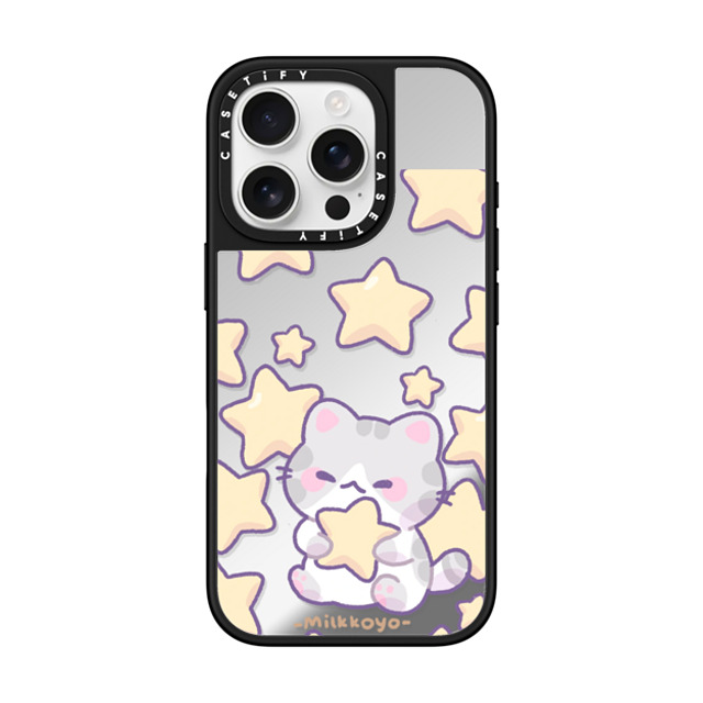 milkkoyo x CASETiFY iPhone 16 Pro ケース Cat,Star Silver on Black ミラーケース MagSafe対応 Stars Phone Case Back to School milkkoyo x CASETiFY iPhone 16 Pro ケース Cat,Star Silver on Black ミラーケース MagSafe対応 Stars Phone Case Back to School